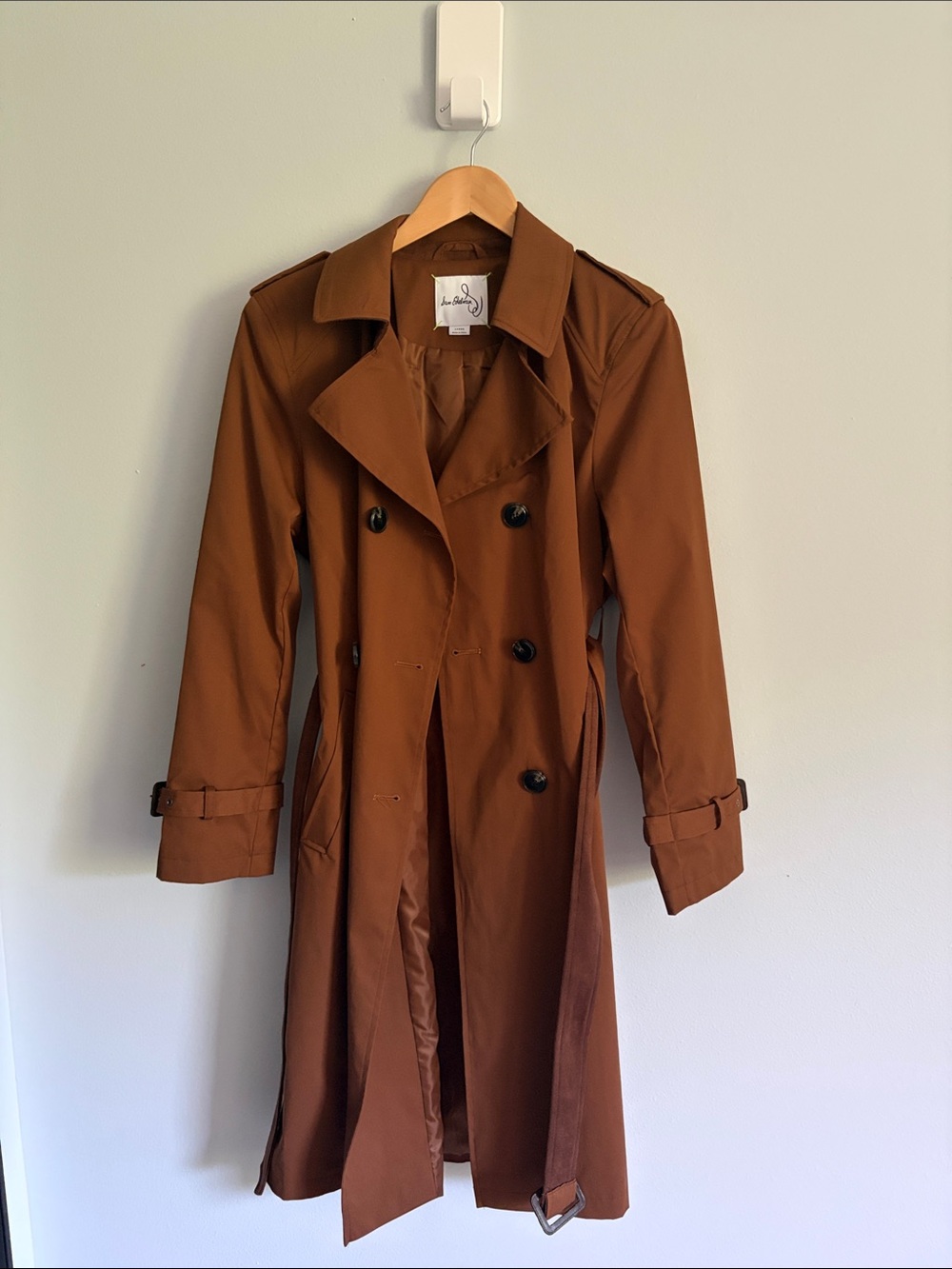 Sam Edelman Women's Double-Breasted Trench Coat in Rust